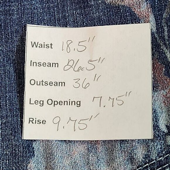 Laurie Felt Floral Cropped Jeans Size 16 Petite Classic Boyfriend Jeans - Picture 12 of 12